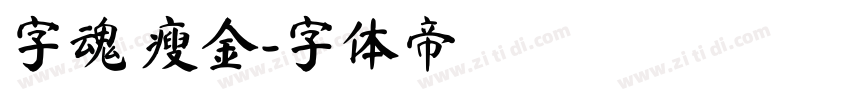 字魂 瘦金字体转换